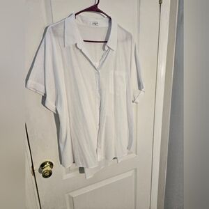 Womens White Button Down Shirt
